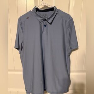 RHONE Commuter Blue and White Striped Button-Down Shirt